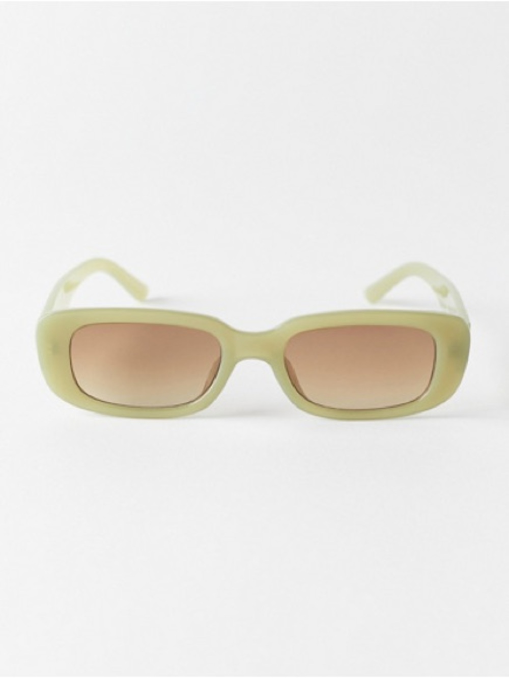 Urban Outfitters Sausalito Rectangle Sunglasses in Olive Green One Size